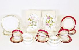 Royal Worcester part dinner service and further glass and ceramics (2 boxes)