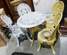Metal garden table and chairs set