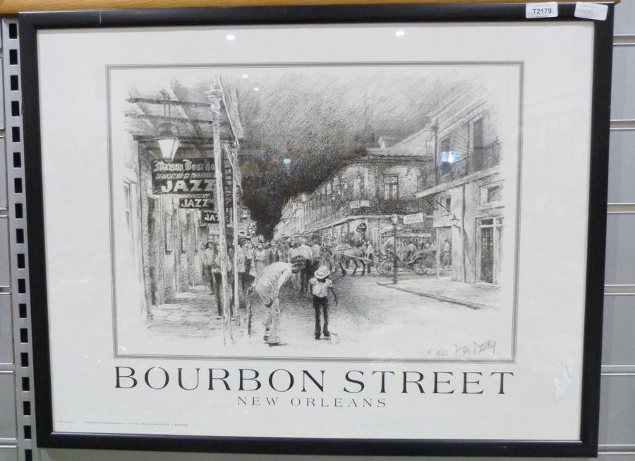 After Jackson Pollock Print "No 32" together with After Don Davey Print "Bourbon Street, New - Image 2 of 2