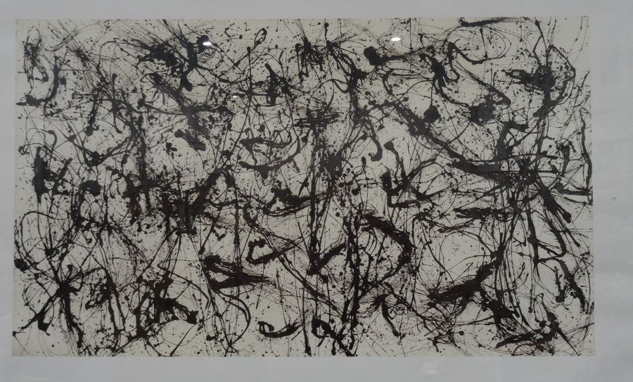 After Jackson Pollock Print "No 32" together with After Don Davey Print "Bourbon Street, New