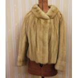 Cream coloured short mink jacketCondition ReportPlease see additional images Appears to be in