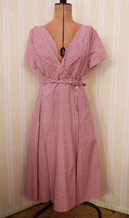 Weekend Max Mara cotton tie-front dress, a Me + Mem white silk dress with pink and red spots,