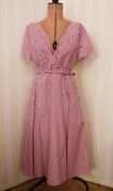 Weekend Max Mara cotton tie-front dress, a Me + Mem white silk dress with pink and red spots,