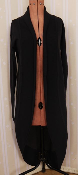 Bitte Kai Rand black face-to-face cardigan with black scoop neck, a Temperley small wool bolero top,