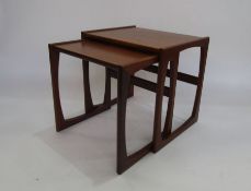 A nest of two rectangular G Plan teak coffee tables, (48cm x 39cm and 46cm tall)