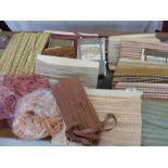 Passementerie / furnishing braids - quantity. vintage, mainly French on cards, many original and