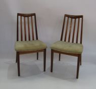 Set of four mid 20th century G Plan teak lath back dining chairs