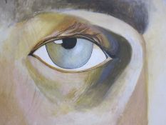 Bill Young (1929-2012) Oil on canvas Study of an eye, 60cm x 80cm, unframed