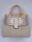 Bianchi e Nardi bag with crocodile design and gold detailing, with original dustbagCondition