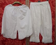 Four pairs of Victorian bloomers (4)