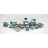 15 piece set of Tintagel studio pottery with 'Dragon', 'Dragon Eye' and 'Fisherman' designs to