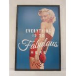 Three contemporary posters  "Marilyn, Everything is so Fabulous Here", 90cm x 59cm  "Hendrix",