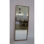 Mid century rectangular teak mirror (47cm wide x 127cm tall x 2cm deep)