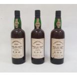 Three bottles of J.W. Burmester Vinho Do Porto Colheita 1950 Extra Selected (3)