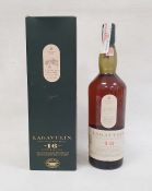 Bottle of Lagavulin Single Islay Malt Scotch Whisky, aged 16 years, 1 litre