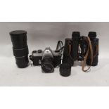 Box to include Frank Nipole coated optics 10x50 binoculars, in case with strap, cased lens marked