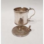 George III silver lidded mustard pot, London 1810, GS, 6.3ozt