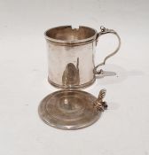 George III silver lidded mustard pot, London 1810, GS, 6.3ozt