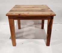 Modern square Eastern hardwood table on square section supports
