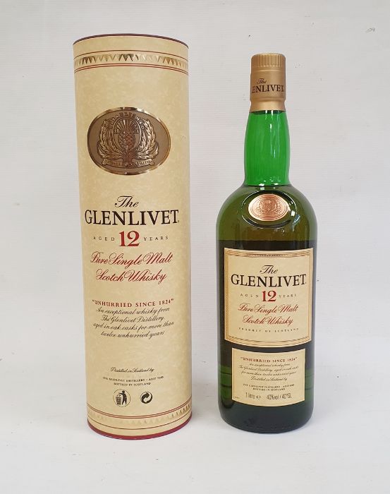 Bottle of Glenlivet Pure Single Malt Scotch Whisky 1 litre
