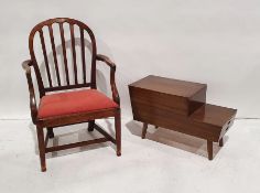 Mid century modern sewing box and a mahogany chair (2)