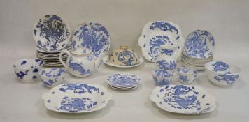 Royal Worcester some Copeland, Coalport and others Blue Dragon pattern composite part tea and dinner