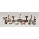 Electroplated wares to include candlesticks, etc (1 box)