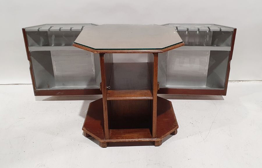 20th century octagonal coffee table / cocktail cabinet Condition ReportHeight 56.5cm Width 57.5cm - Image 2 of 2