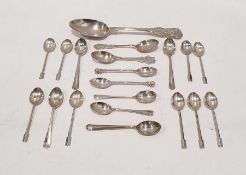 Assorted silver flatware to include serving spoon marked 3pd R.J.L.I, Drill 1988, P.H.Mollet, with