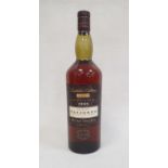 Bottle of Talisker Isle Of Skye Double Matured Single Malt Whisky, distilled in 1986, 1 litre