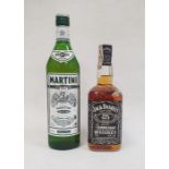 Bottle of Jack Daniels Whisky 70cl and a bottle of Martini Extra Dry Vermouth 75cl (2)Condition