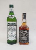 Bottle of Jack Daniels Whisky 70cl and a bottle of Martini Extra Dry Vermouth 75cl (2)Condition