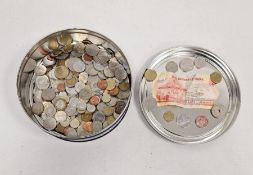 Tin of modern foreign coinage