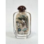 Chinese snuff bottle with internal painted decoration