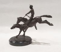 James Osborne, Becher's Brook, bronze horse racing sculpture for the Grand National 150th, 26cm high