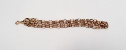 9ct gold chain link necklace, belcher-pattern, approx. 7.4g