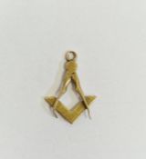 18ct gold Masonic pendant, 2.3g Condition ReportHeight approx. 2.5 cm Width approx. 2 cm