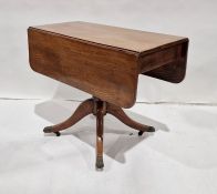 Regency Sutherland table in ash/elm, the drop leaves with rounded corners, the whole on single