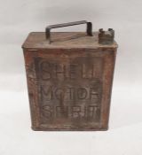 Shell Motor Spirit can with handle and cap (28 cm x 24 cm x 15 cm)