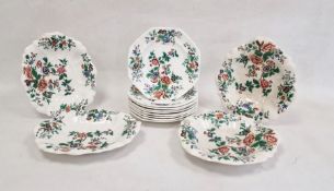 Copeland & Garrett late Spode 'New Fayence' part dessert service to include nine octagonal plates,