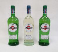 Bottle of Martini Bianco and two bottles of Martini Extra Dry 75cl (3)