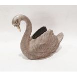 20th century silver model of a swan, London 1975, 69.8ozt  Condition ReportHeight approx. 22cm