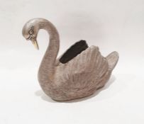 20th century silver model of a swan, London 1975, 69.8ozt  Condition ReportHeight approx. 22cm