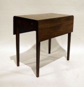 19th century mahogany pembroke table on square section tapering supports