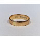 9ct gold wedding ring, 1.7g approx.