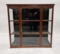 Glazed cabinet with single door enclosing shelves, 101cm x 97cm