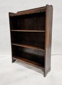 20th century oak open bookcase