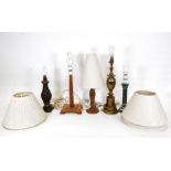 Five various table lamps (5)