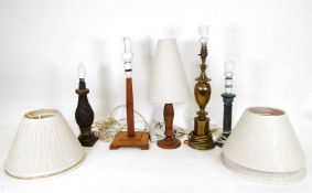 Five various table lamps (5)