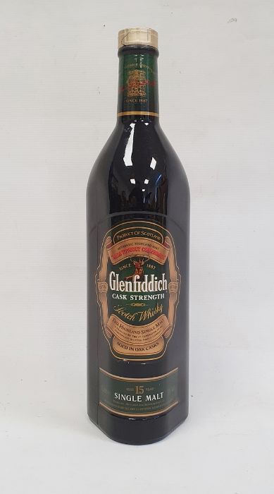 Bottle of Glenfiddich Cask Strength Single Malt Scotch Whisky, aged 15 years, 1 litre